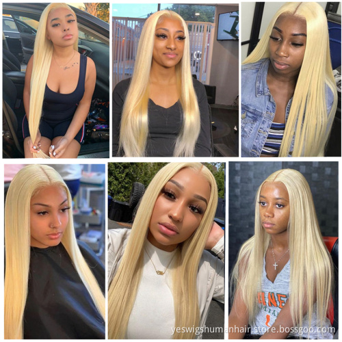 Yeswigs Hd Full Colored Lace Frontal Wig Raw Brazilian Virgin Human Hair Highlight Lace Front Wig Human Hair For Black Women